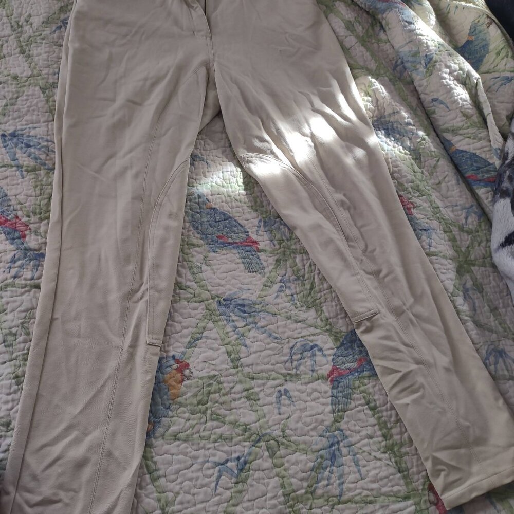 Barbour Cream Stretch Pants Womens 14 Cotton Spandex Schoeller Switzerland